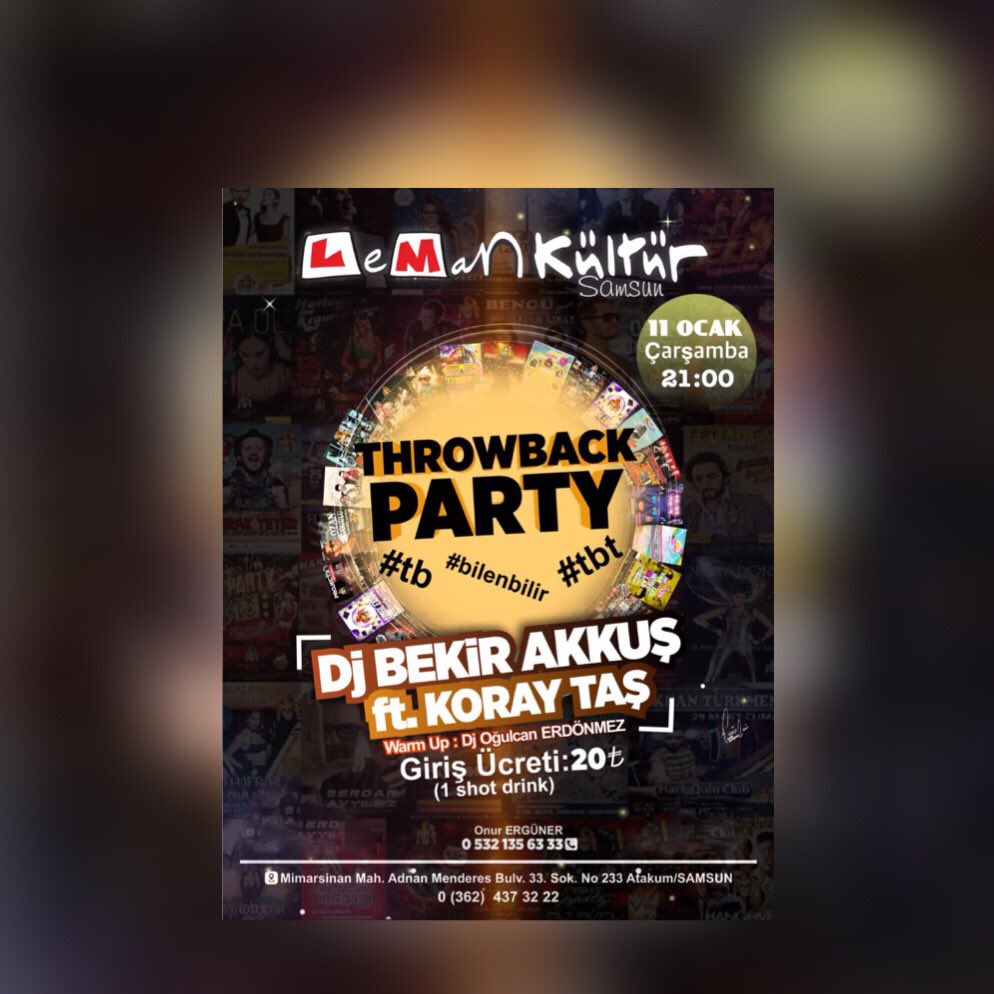 Omu2014Giris's tweet photo. Beyler bayanlar bu Çarşamba , LEMAN KÜLTÜR'de , #throwback partideyiz 🎧

Haydi biraz Öğrenci olduğumuz aklımıza gelsin 🏃🏻🤸🏼‍♀️🍻 https://t.co/U3XDnbkafo