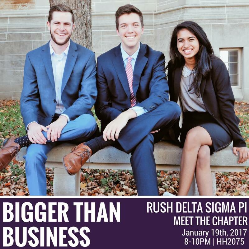 Rush Delta Sigma Pi!! MTC on 1/19.  Save the date and spread the word!! #biggerthanbusiness