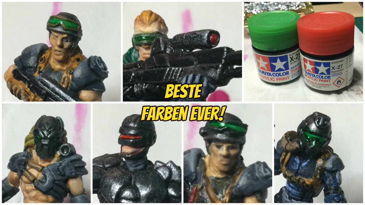 hajostoned's tweet photo. Okay ich "musste" dann doch noch mal mit den Tamiya Clear Red/Green die Brillen und Linsen pimpen. #LostInDetails https://t.co/cDEMnUnSHD