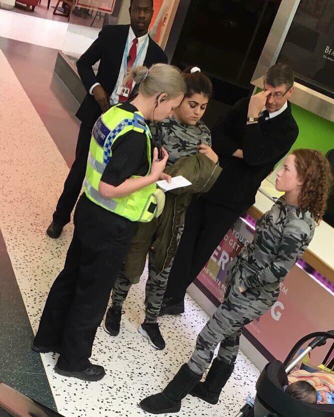 When your camo doesn't work and you get caught shoplifting