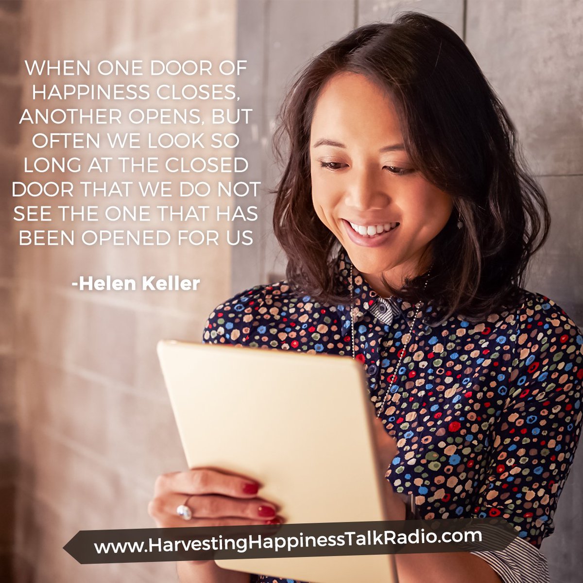 HH_TalkRadio's tweet photo. The path to #happiness can take you through any door at any time, so don't lose focus when one closes because another is just opening. https://t.co/gbzv72C6nh