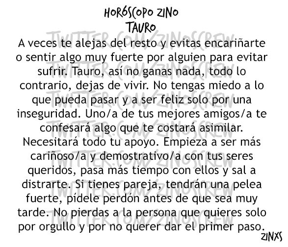 zinos__'s tweet photo. #HoróscopoZino #Tauro
Parte I, II &amp; III. https://t.co/4qb98cCbzw