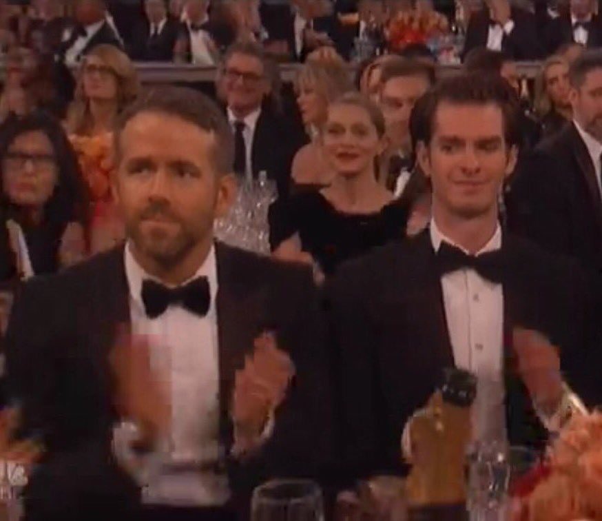 mathapologist's tweet photo. can u believe the golden globes had a sneak peek for deadpool 2 and didn't tell us https://t.co/M6Ktym4ohW