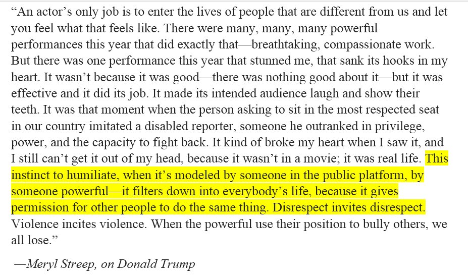 zzzzaaaacccchhh's tweet photo. Here's the best part of Meryl Streep's speech attacking Trump https://t.co/6U1d4Gkaik