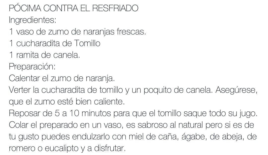 MamaCuchara's tweet photo. Pócima contra el Resfrío #Salud360 #saludable https://t.co/qpL0tZoDRb