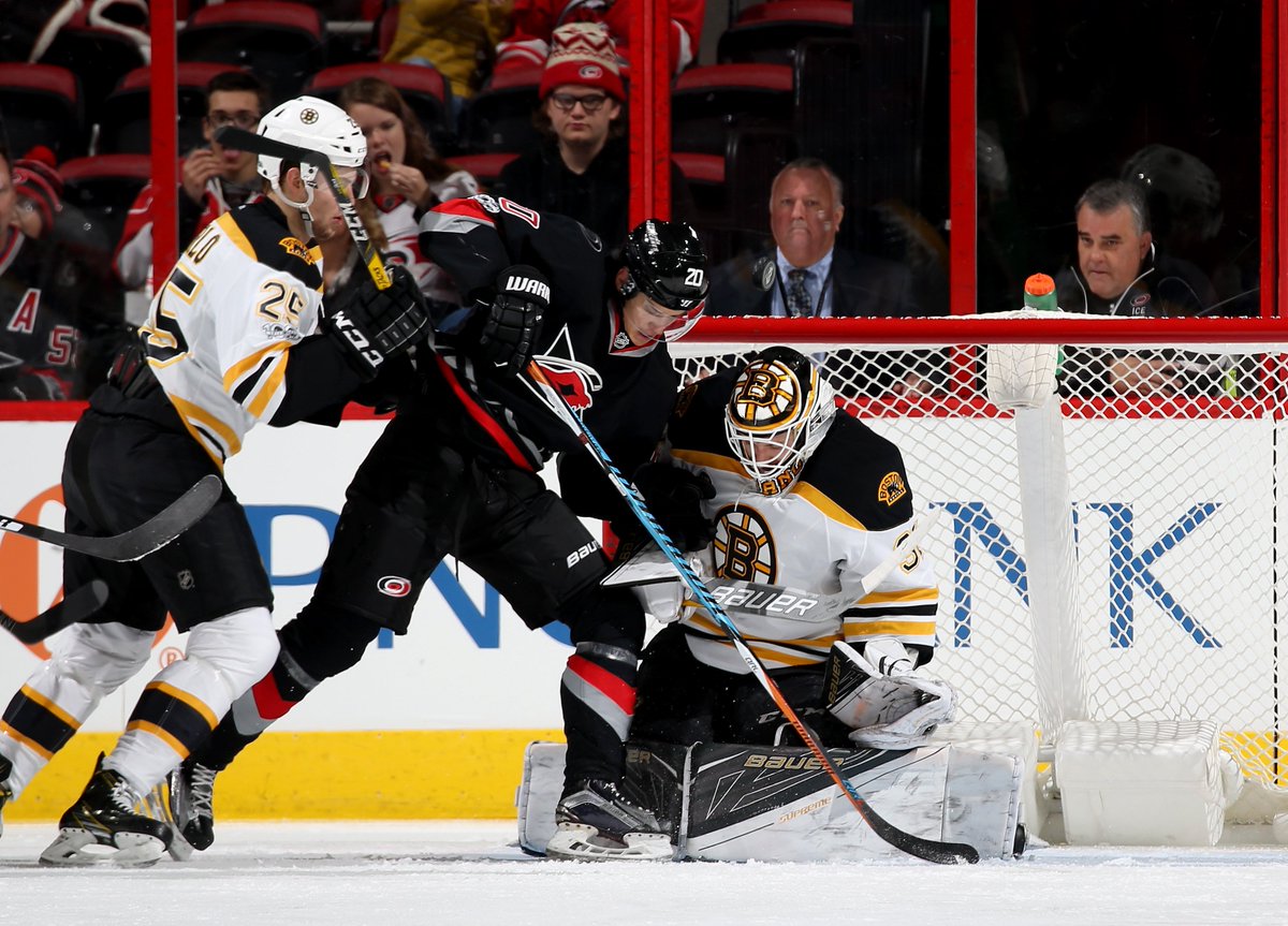 NHLBruins's tweet photo. McIntyre made 26 saves in his 3rd career start + Schaller, Backes &amp; Marchand scored, but B's fell 4-3 in OT.

Stats: https://t.co/5LfYpZc8Dx https://t.co/g1peJKbTcd