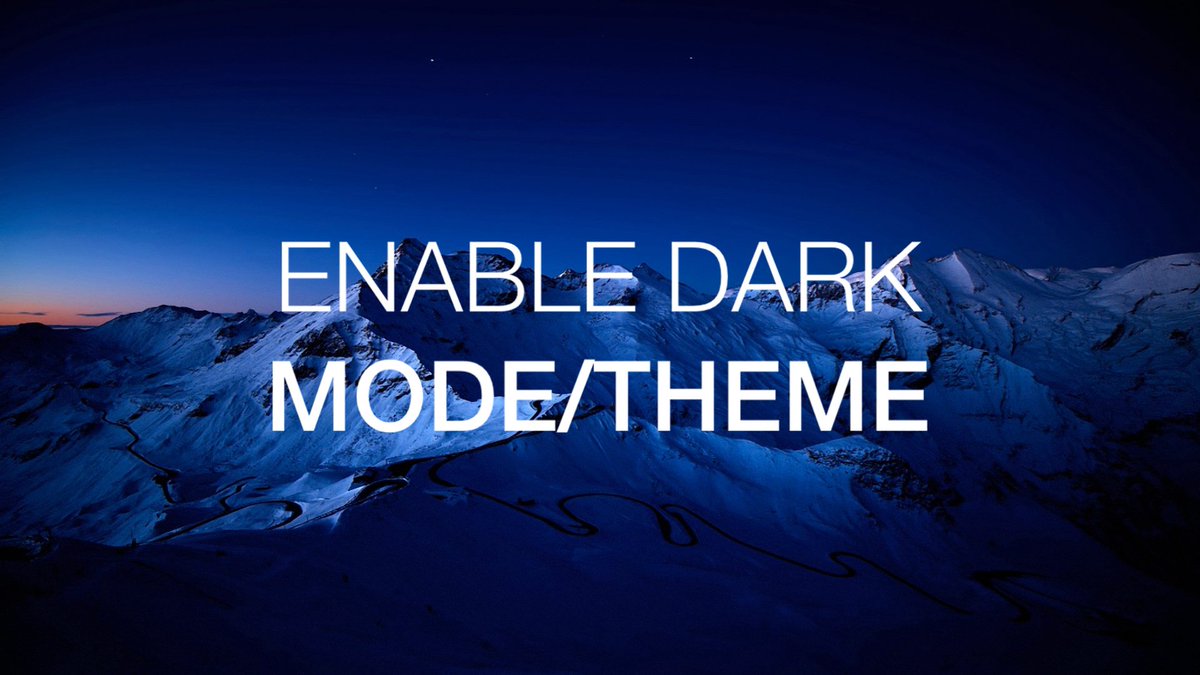 OfficialTechit's tweet image. New Video Is Live - Quick Tip - Enable Dark Mode/Theme: YouTu.be/Ku44aTsTPgg - RT!