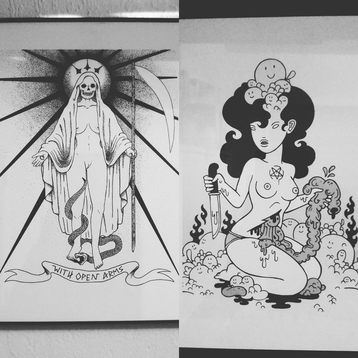 BlankValleyFilm's tweet photo. "Our Lady of Death" by #corpsetits and "death cult" by James Murphy. #santamurte #harakiri #creepykawaii https://t.co/zPhzp0Mt2E