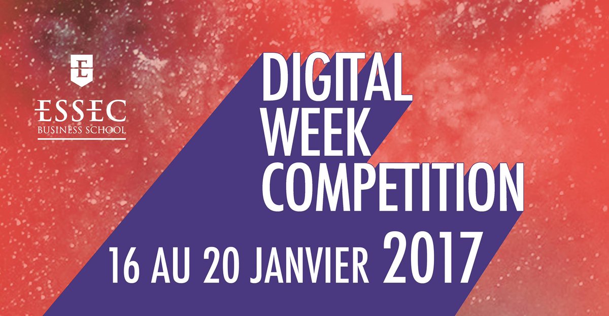 ESSEB_'s tweet image. La Digital Week Competition de l'@essec se déroulera du 16 au 20 janvier ! #ESSEB #essecDWC