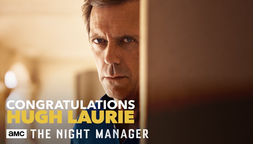The Night Manager (@nightmanageramc) on Twitter photo #TheNightManager’s <a href="/hughlaurie/">Hugh Laurie</a> wins the #GoldenGlobe for Best Actor in a Supporting Role! #TheNightManager’s <a href="/hughlaurie/">Hugh Laurie</a> wins the #GoldenGlobe for Best Actor in a Supporting Role!