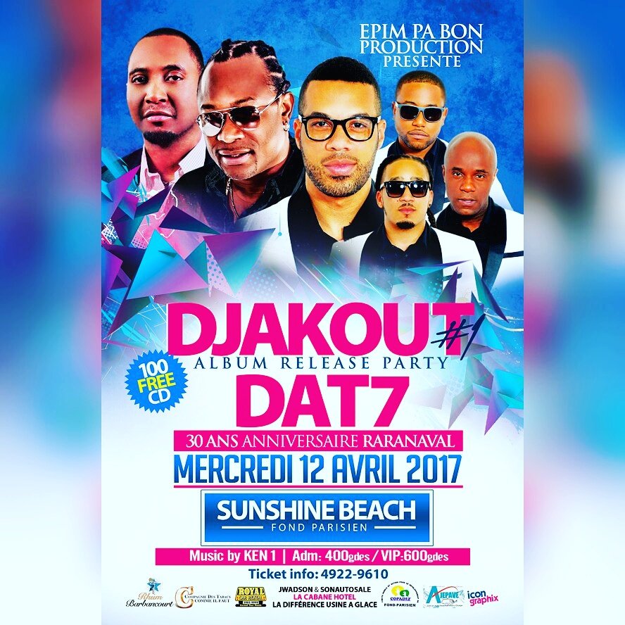 RaraNavalFPFP's tweet image. 30 ans Anniversaire Rara Naval 
Mercredi 12 Avril 2017
#Djakout#1
#Dat7
#DjKen1
Sunshine Beach Fond-Parisien