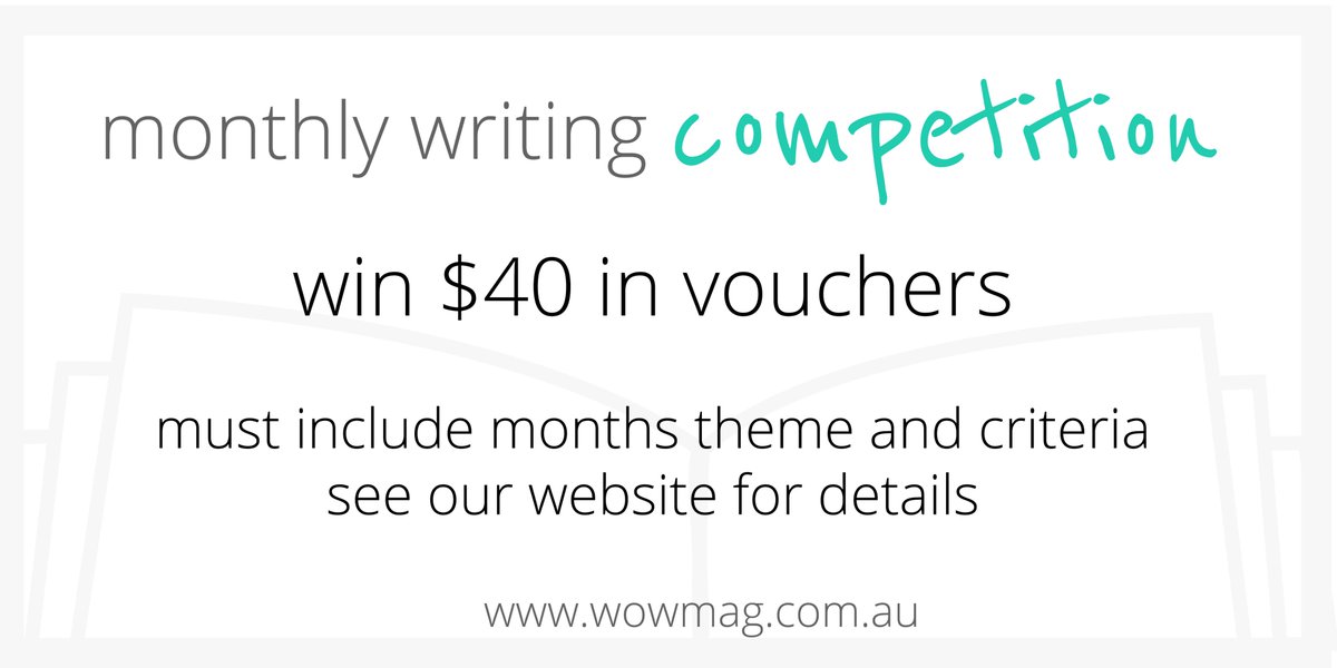 miragesmagazine's tweet image. Attention all #SAWriters only 10 Days left to enter this months writing comp, #win $40 in vouchers. Good Luck.
