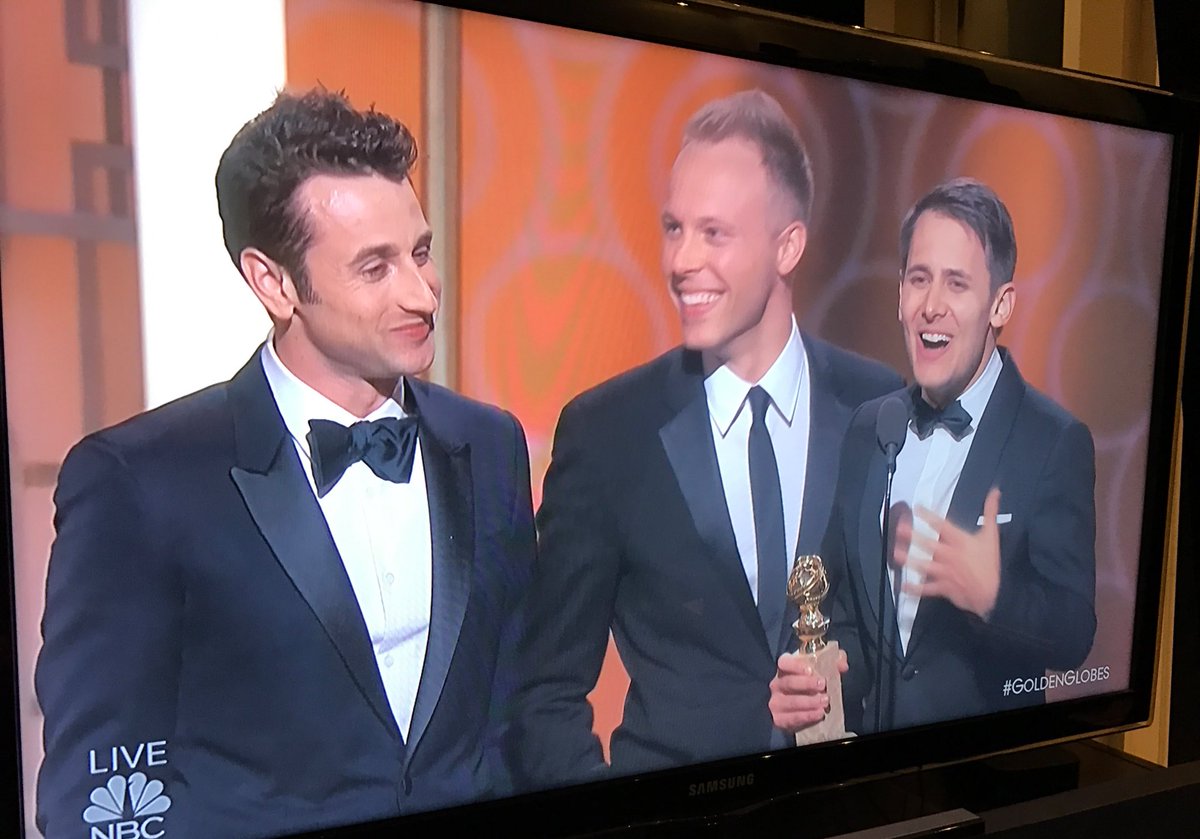 "This is for #MusicalTheatreNerds everywhere!" -@benjpasek #MTN #GoldenGlobes