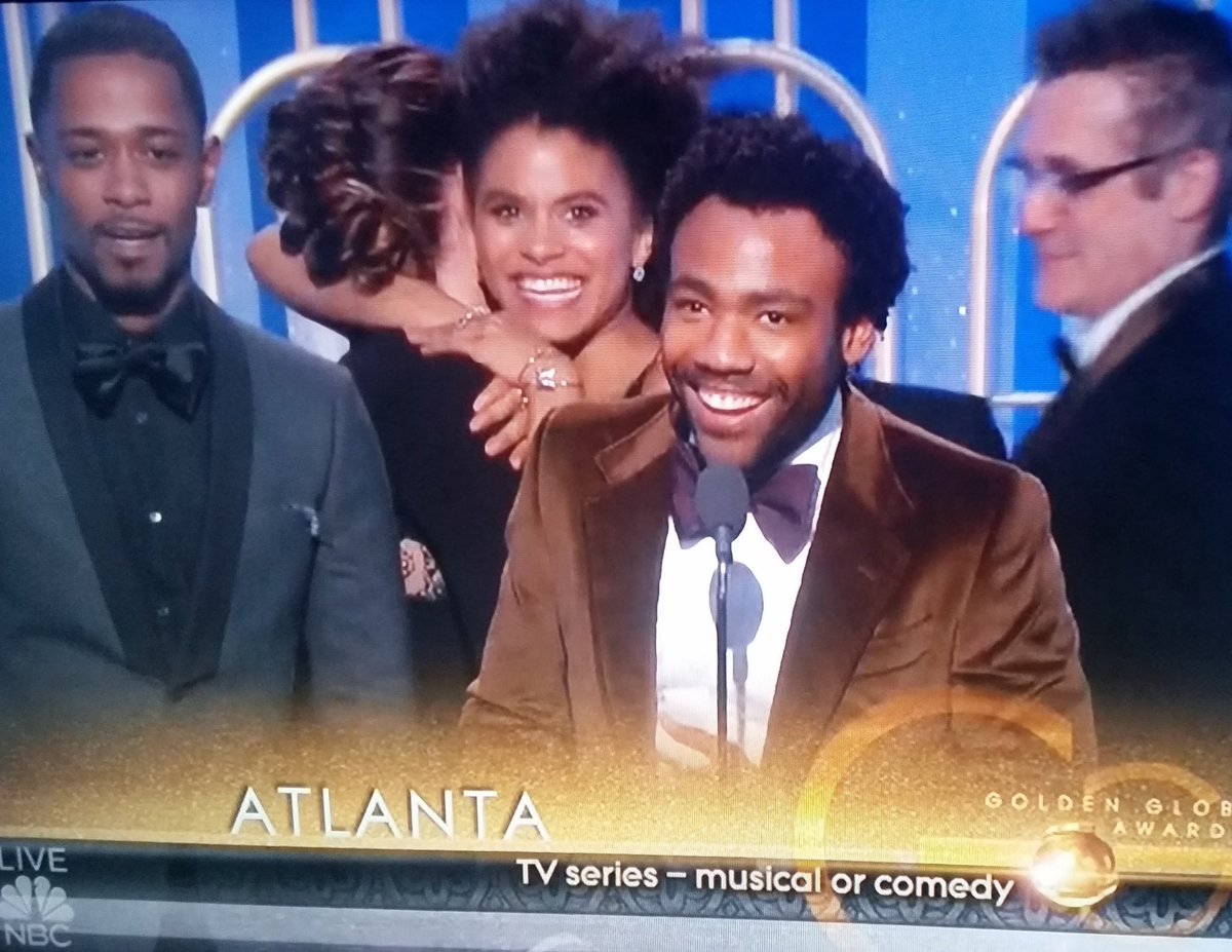 CONGRATULATIONS TO #ATLANTAFX For winning best comedy at the Globes. #GoldenGlobes #bestcomedy #childishgambino #DonaldGlover