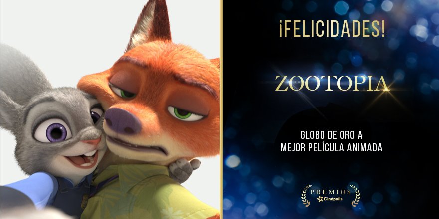 ¡<a href="/Disney_Zootopia/">Zootopia</a> se lleva el premio a Mejor Película Animada! ¿Cuántos de ustedes disfrutaron esta historia?
