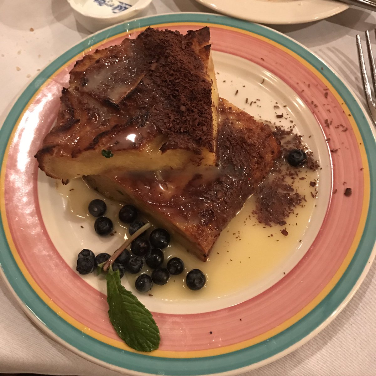 CindyBMerrill's tweet photo. Delish meal @Columbia1905 on this National Championship Eve! #rolltideyall #whitechocolatebreadpudding https://t.co/l9BwEbtoNt