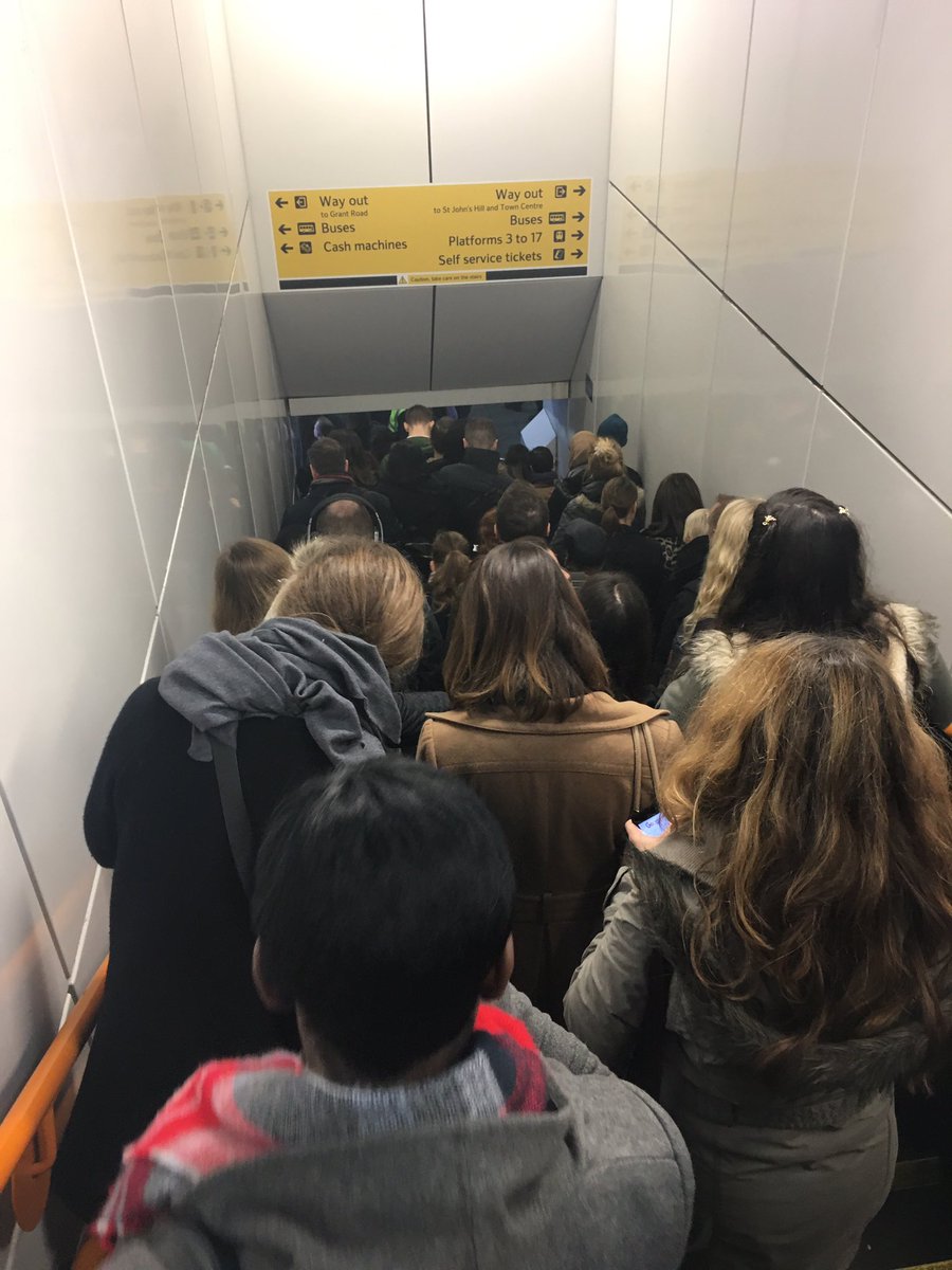 PA's tweet photo. Clapham Junction station evacuated due to overcrowding 

📷: @toomuchxtoofast/@qeli_nda

#TubeStrike https://t.co/NafTFSU6rP