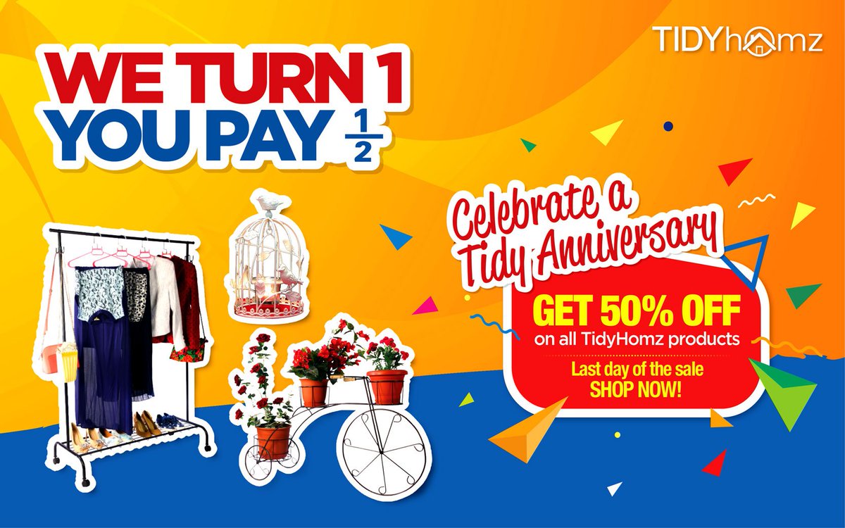 elebrations are still on! Come shop with us with a Flat 50% off. Hurry and shop now! #1stanniversary #sale