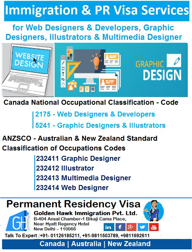 Explore Graphic, Web & Illustrator Designer job in Canada & Australia, Apply for Pr Visa for JOB. Immigration : goo.gl/Kw0s3O