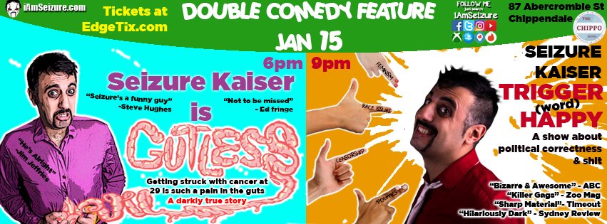 I have my fundraiser shows on Sunday Jan 15! Come along! 2 different shows! From 6:30pm in Chippendale! EdgeTix com  facebook.com/events/2905418…