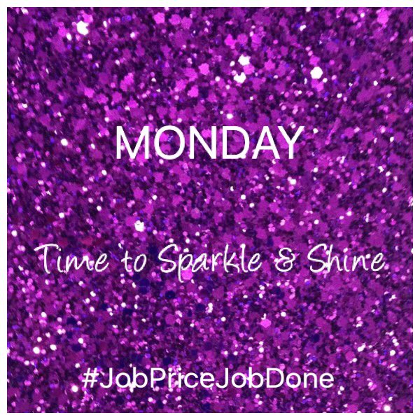 JobPriceJobDone's tweet image. Good morning! New week, new goals 💜 #mondaymotivation #entrepreneurlife #goals #sparkle #shine #jobpricejobdone