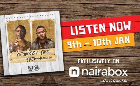 nairaboxmusic's tweet photo. Remember to Register, and fund your wallets! 

#firewoodremix is available on #nairaboxmusic from the 9th to 10th of January! 

#doitquicker https://t.co/sgQY6SCtGu