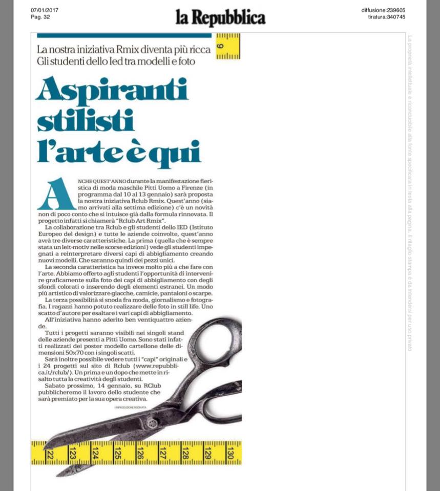 AccademiaGalli's tweet photo. #IED4Pitti "Aspriranti stilisti l'arte è qui"
https://t.co/67dYnQ66bG
@LaRepubblica #Rmix #pittiuomo #IED4Pitti https://t.co/hQdTiHFZWU