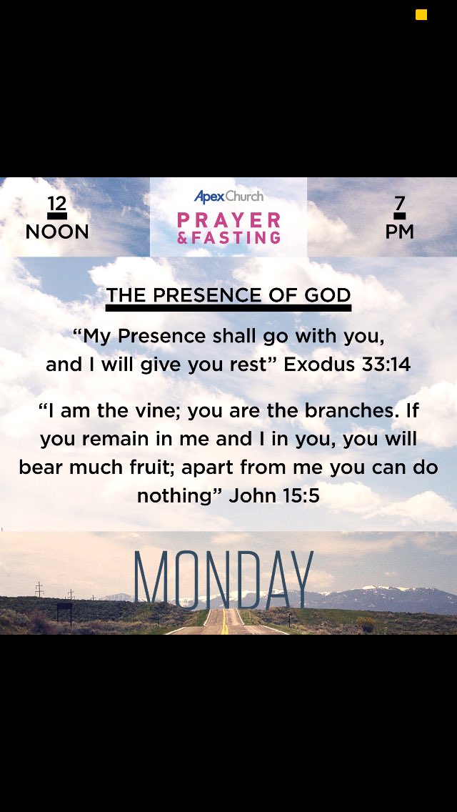ApexChurch_'s tweet photo. Today we begin our time of prayer and fasting as a church together.
Please join us at our prayer meetings in Apex Church today at 12 &amp; 7pm. https://t.co/gHuW5ZUACj