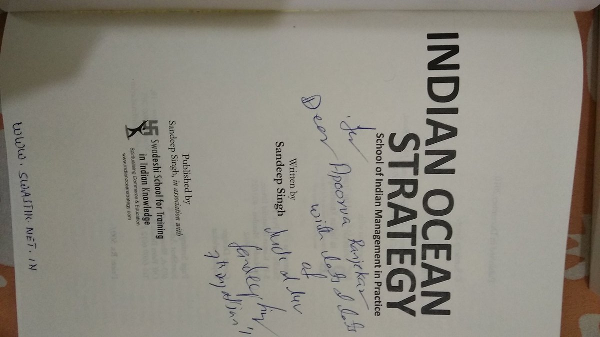 ApoorvRanjekar's tweet photo. Grabbed #IndianOceanStrategy by @communalsandeep @ #VesimLitFest Thank u fr ur message. Excited 2 read @zankrut @VESIMLitFest @swastiknetin https://t.co/J2JZGni2kn