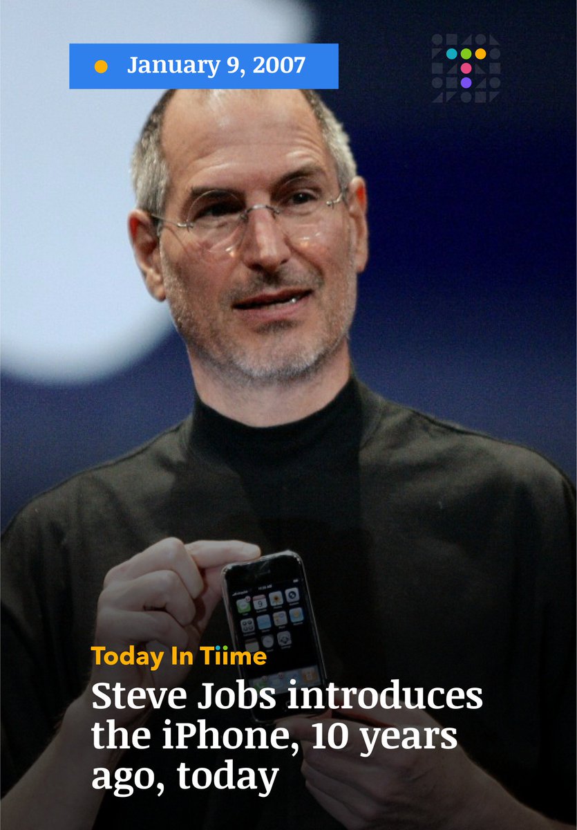 tiimelines's tweet photo. #todayintiime
iPhone is 10 years old!
#tiimelines #tiime #iphone #stevejobs https://t.co/ZccGCIN3R7