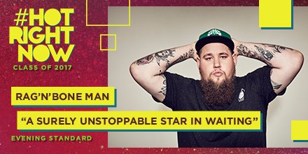 With 'Human' hitting no.1 in 4 countries &amp; counting, we can't wait to see what 2017 has in store for @RagNBoneManUK: FiltrUK.lnk.to/HRN