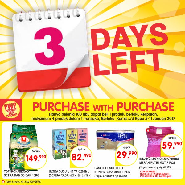InfoSuperIndo's tweet photo. Hanya tinggal 3 hari lagi SIS!
Promo PWP* (Purchase With Purchase) Katalog Hemat (5-11 Januari 2017). #PWPE02 https://t.co/PTJBVBakUO