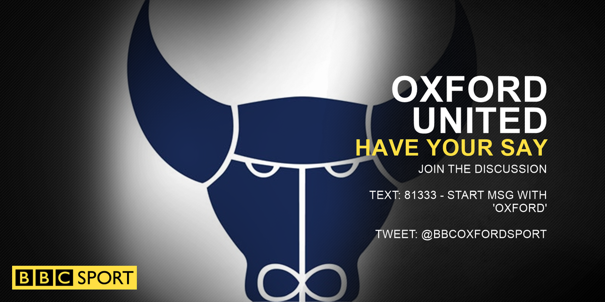 bbcoxfordsport's tweet photo. GET INVOLVED: We want your thoughts on tonight's game. Get in touch by #TextTweet and have your say on #oufc https://t.co/heeAHjdj8g