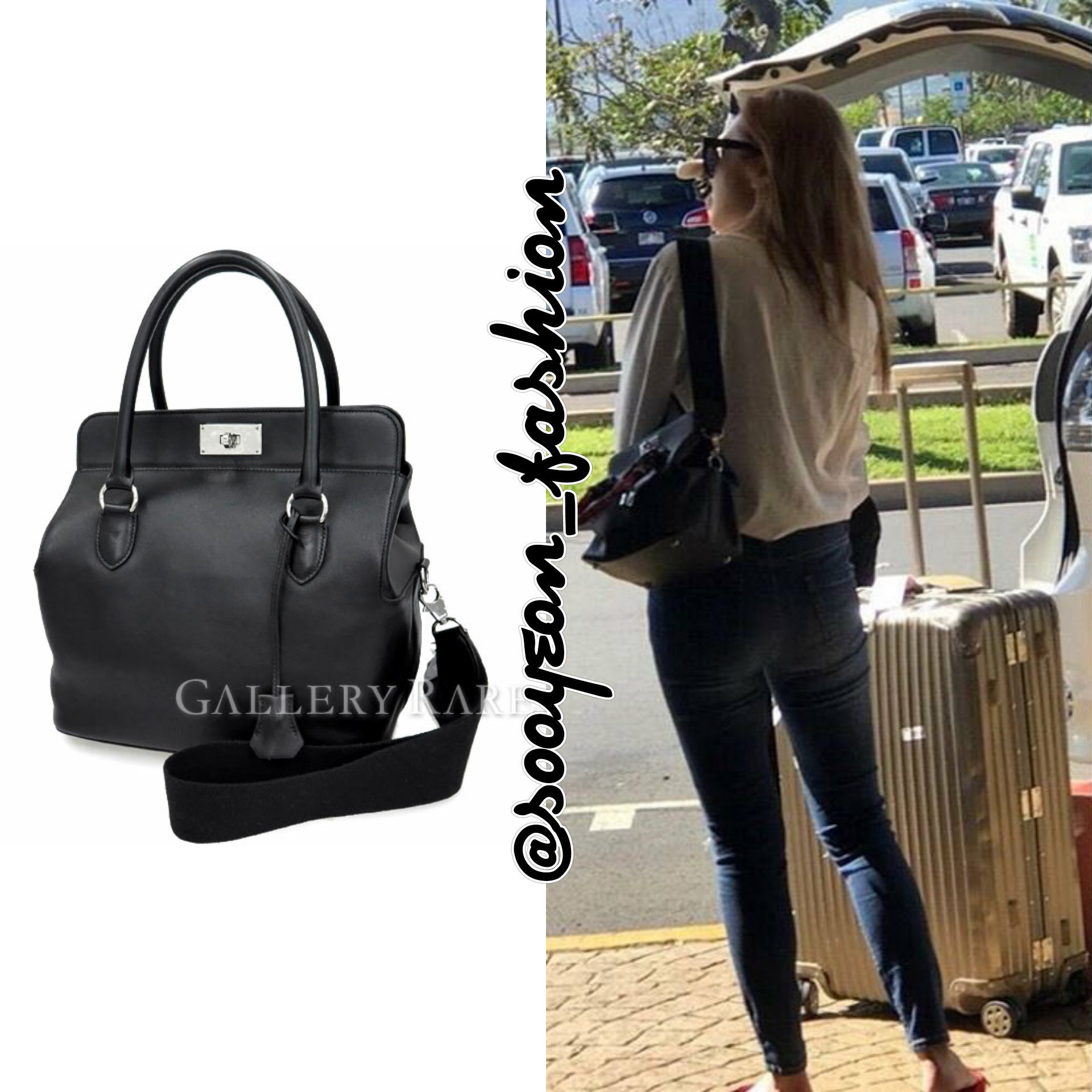 jsy fashion on X: 160627 Haneda Airport HERMES: Kelly 35 Bag Gold Hardware  (Blue Lin), $19.500  #JessicaJung  #JessicaInWonderland  / X