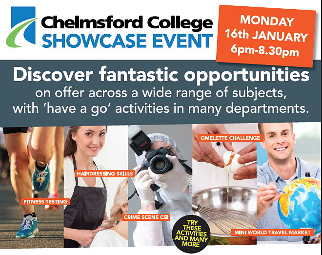 chelmsfordcol's tweet photo. It's Monday which means it's a week until our Showcase! Check out what's going on or go to our website to register. https://t.co/fDIv2kc0p7