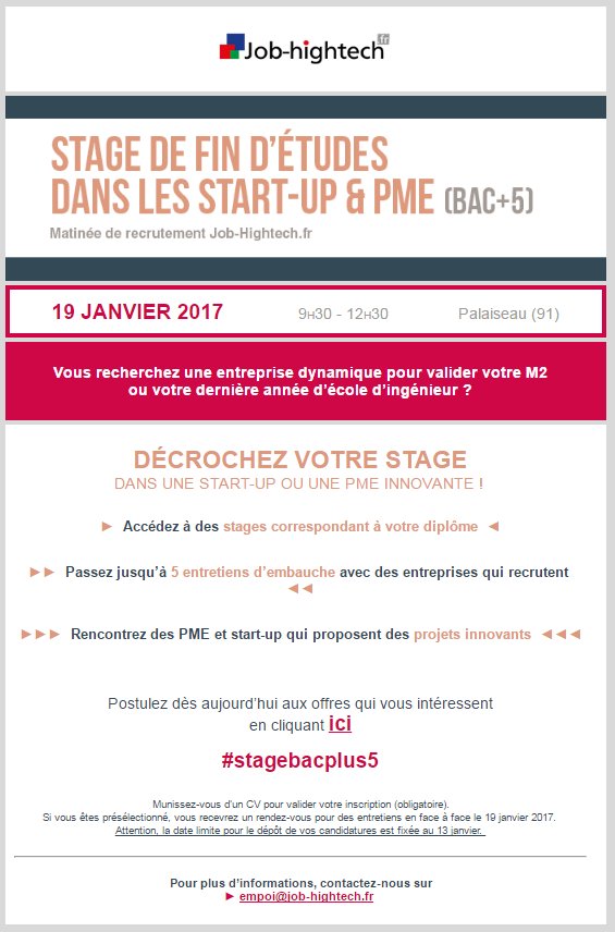 JobHightech's tweet photo. J-10 avant la Matinée de #recrutement #stagebacplus5 organisée par #Jobhightech. Décrochez votre RDV sur https://t.co/yuVFyUKrpg #EmploiIDF https://t.co/fuevGwTWIl