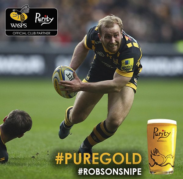 WaspsRugby's tweet photo. RT if your @Purityale #PureGold moment was #RobsonSnipe for his try, for a chance to win 2 tickets @RicohArena https://t.co/DeSVReNiGJ