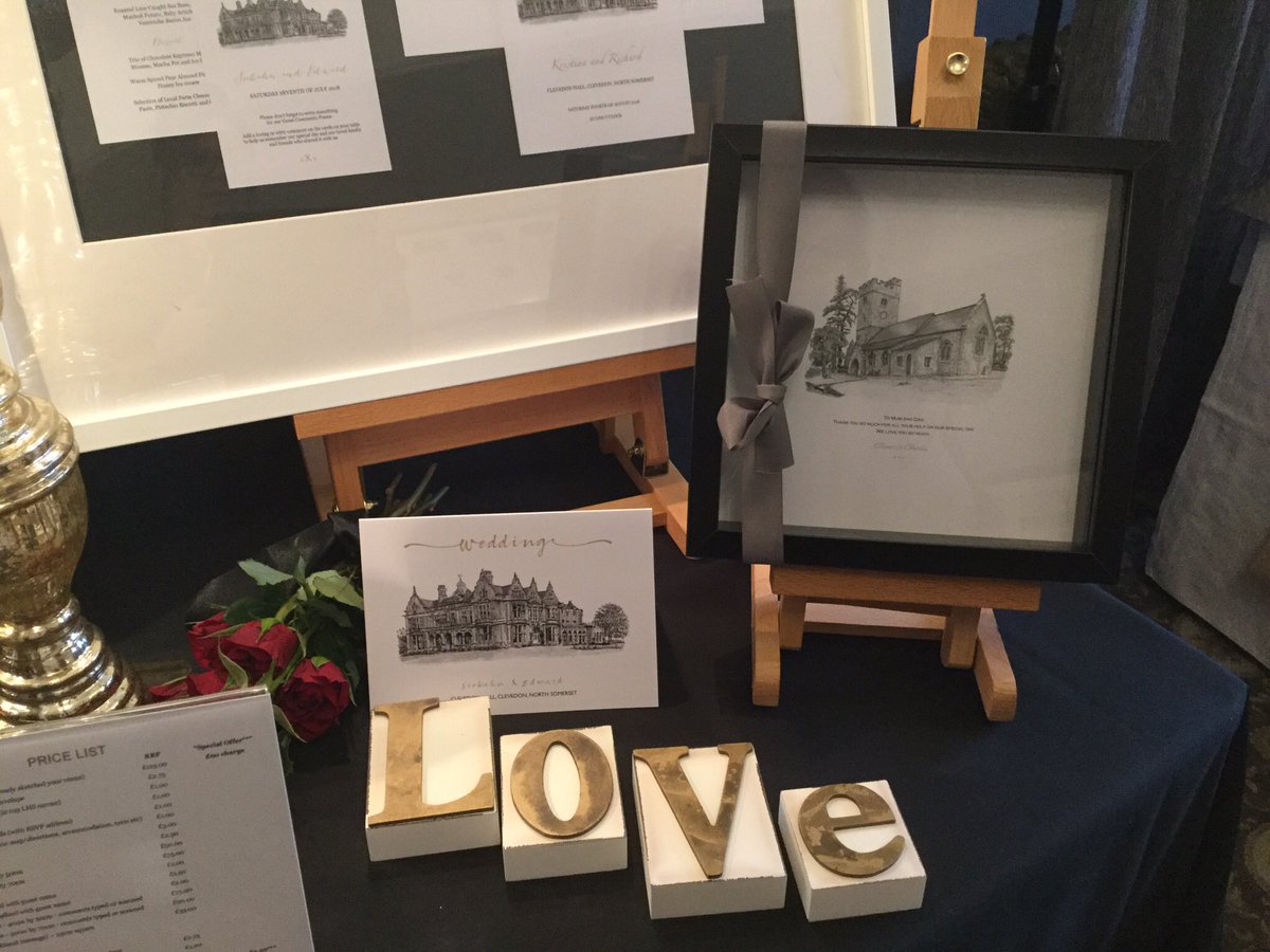 illustratedinv's tweet photo. Thank you @clevedonhall for inviting us to your #WeddingFayre yesterday &amp; to loads of lovely couples that waited to enquire of our work👏 https://t.co/AkDKBqNpEO
