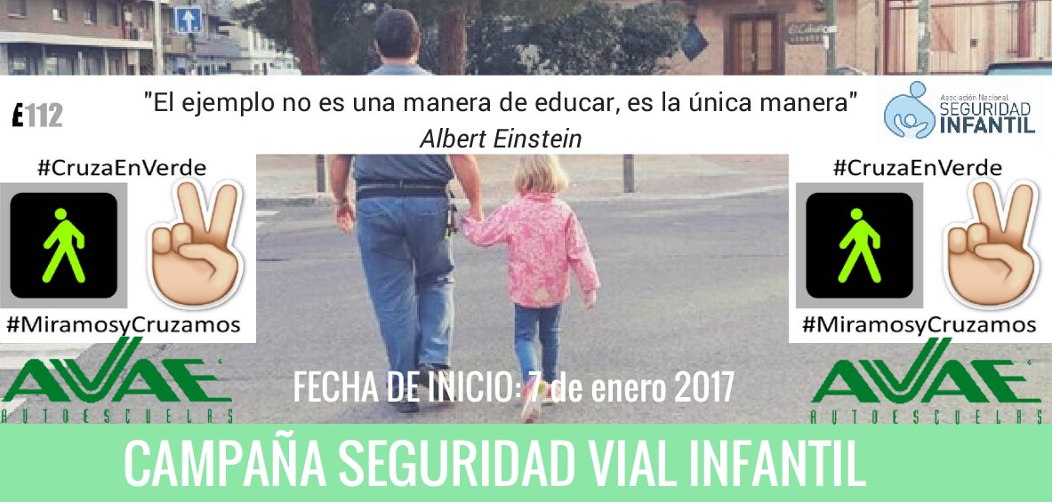 marcaAVAE's tweet photo. Educa con el ejemplo a los pequeños de la casa, en los pasos de peatones #cruzaenverde siempre, #MiramosyCruzamos https://t.co/OaVdH3oNGE
