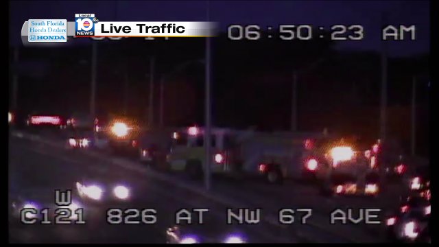 Crash on SR-826 SB after NW 67th Ave #traffic https://t.co/Y6jnXXZLL6