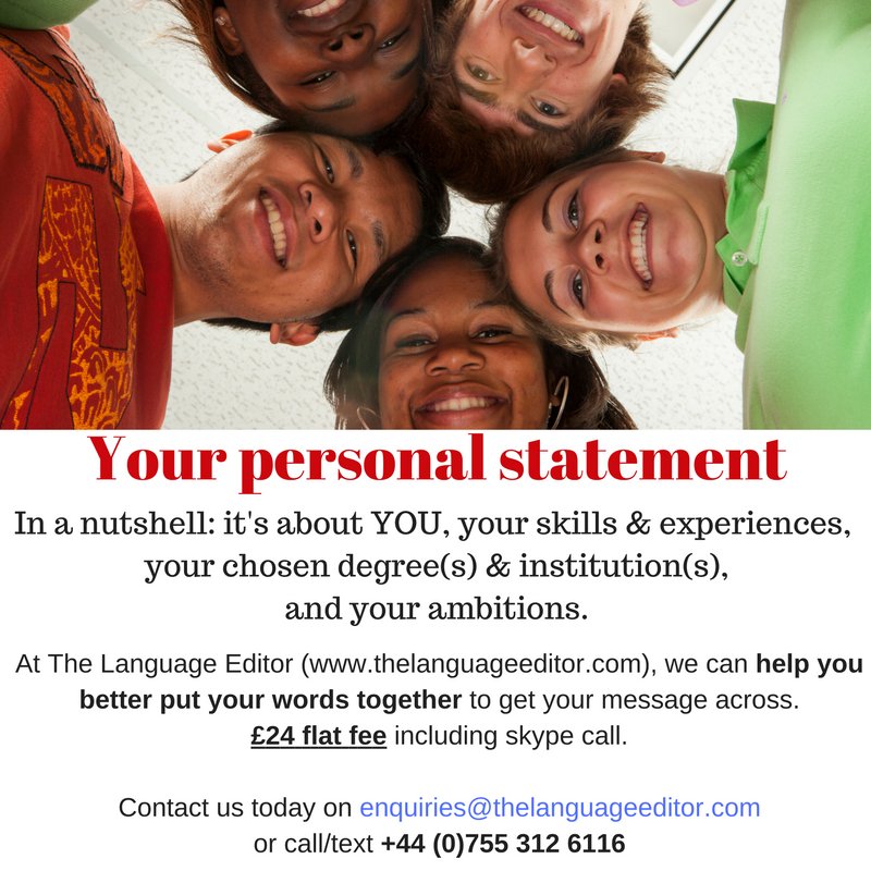 LanguageEditor's tweet photo. #UCAS #PersonalStatement https://t.co/ZdkTsxr9jX