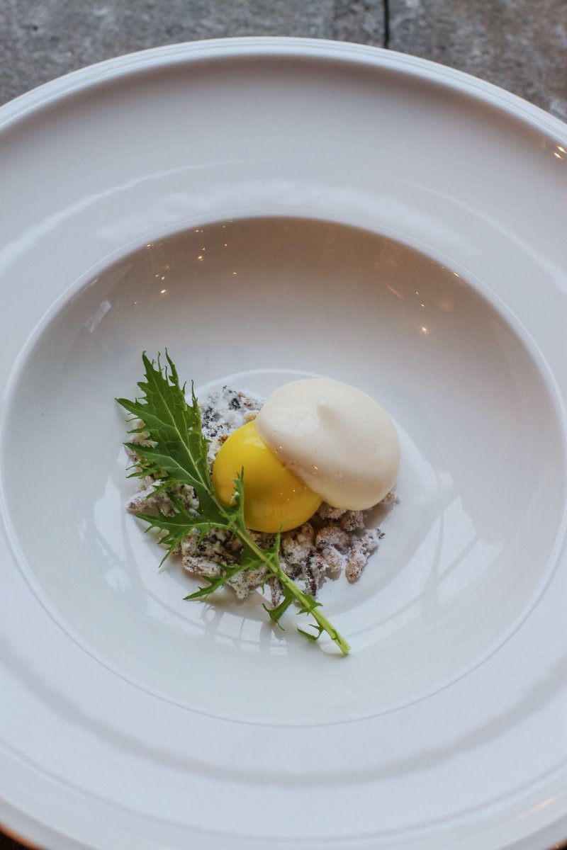 Rogan_and_Co's tweet photo. #SimonRogansWeek is about to kick off featuring Simon's most memorable dishes from @lenclume 's past! Pictured dish: Cod Yolk Crispy https://t.co/NDIlzRsVL0