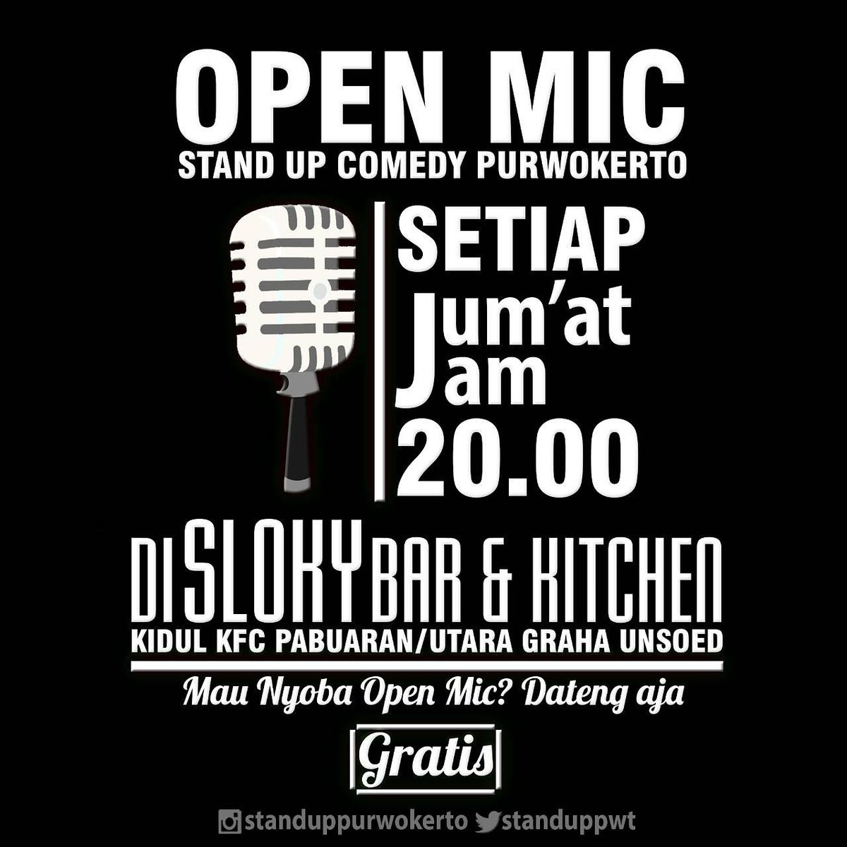 Mari datang &amp; ramaikan openmic perdana tahun ini! Nonton &amp; coba openmic? GRATIS! Jajan bayar sendiri-sendiri~