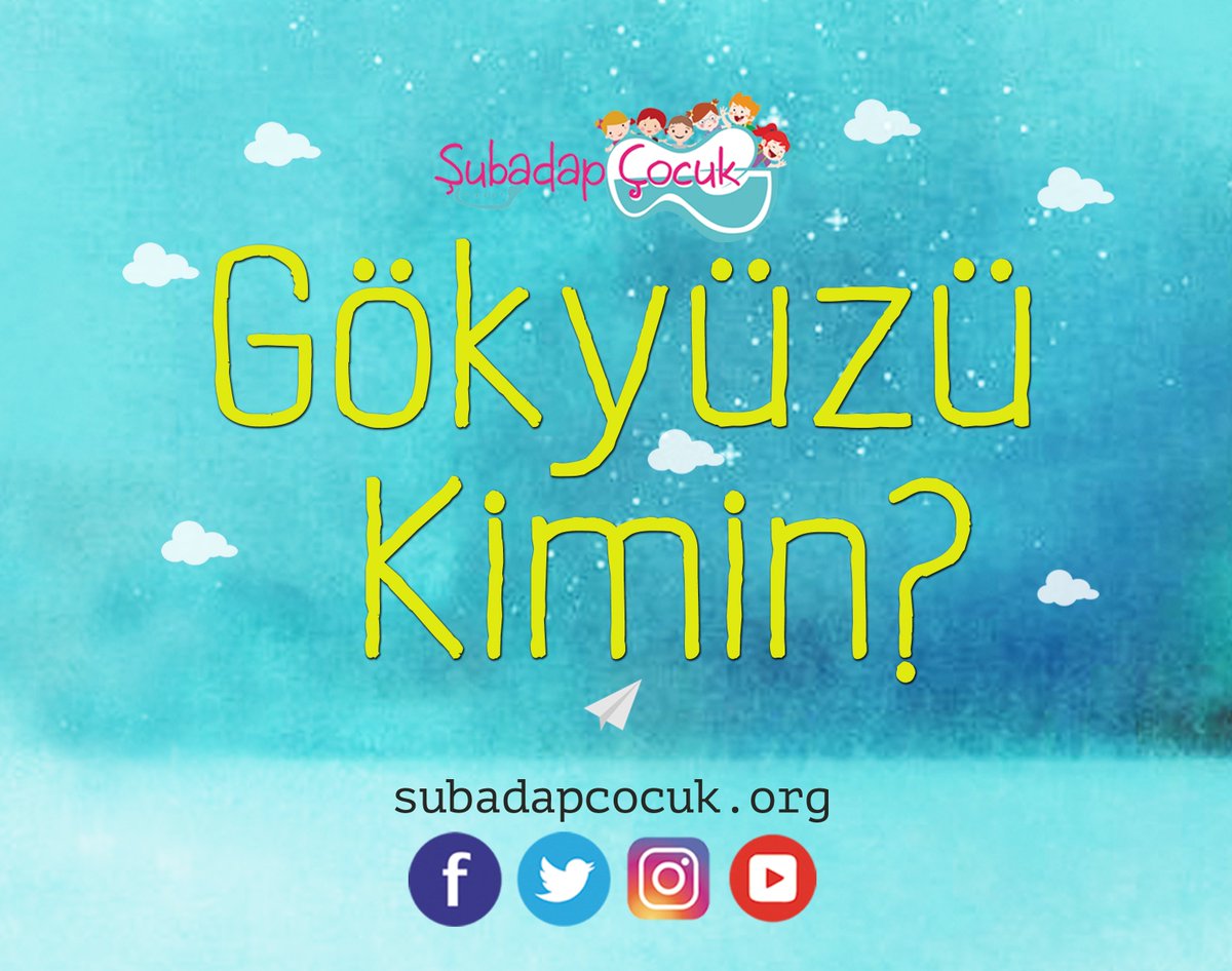 Söyleyin bakalım küçük filler! Gökyüzü kimin?😊☀️🌨️
Uçurtmanın uçtuğu
Bulutların koştuğu
Gökyüzü kimin?