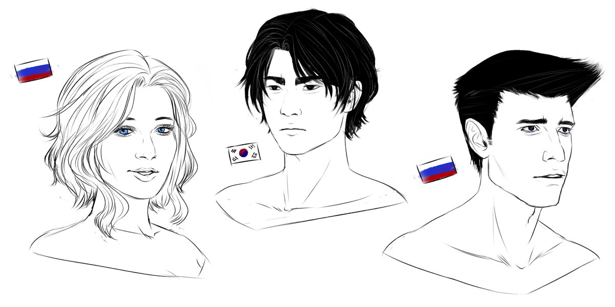 YOI SKETCH PORTRAITS PART 2! #YuriOnIce #YOI [Part 1: https://t.co/qlh3DXQxip] 