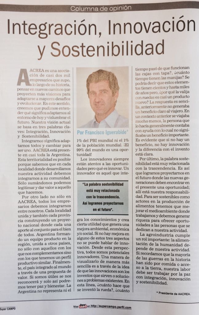 crea_arg's tweet photo. Un innovador es quien integra los conocimientos y crea cierta utilidad para generar una mejora ambiental, económica y/o social @figuerabide https://t.co/PuyVtwXCTe