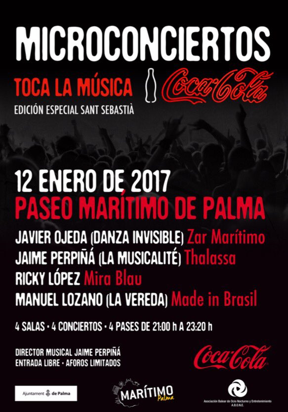 LA MUSICALITÉ. Jueves 12 de Enero Microconciertos Coca-Cola. 😎😘