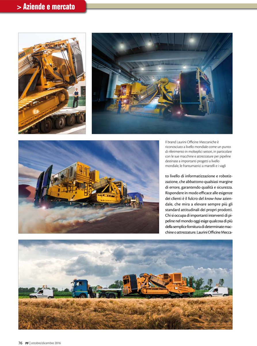 LauriniOfficine's tweet photo. #Our2016 #RassegnaStampa #PressReview #press #PerforazionieFondazioni #pipeline #company #Parma #business #Italy #machine #innovation https://t.co/Gl9n756El9