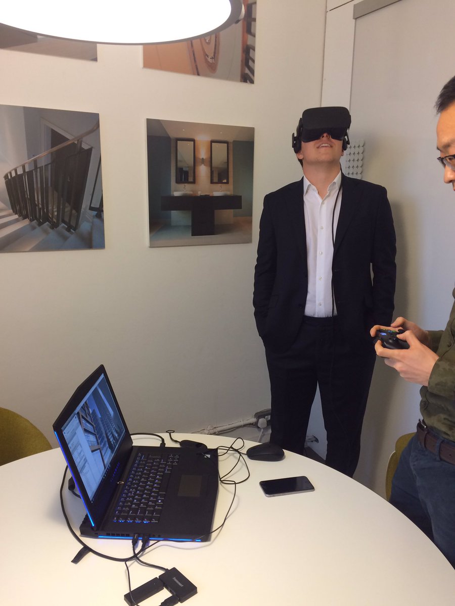 Dan_Curtin_KSR's tweet photo. Great to take Max &amp; Austin @HCDevelopments our latest #VR model! Love showing clients power of #BIM #architecture #OculusRift @KSRArchitects https://t.co/DR14DQAeSF