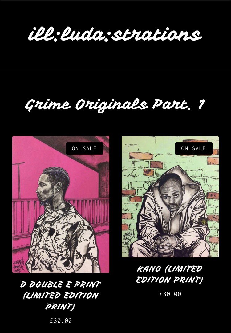 My bigcartel store is now up and running, check it out... 
illludastrations.bigcartel.com/category/grime…

instagram.com/p/BPDcQ5qFEC6/